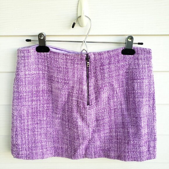 Alice and Olivia lavender tweed mini skirt fully lined - Picture 4 of 9